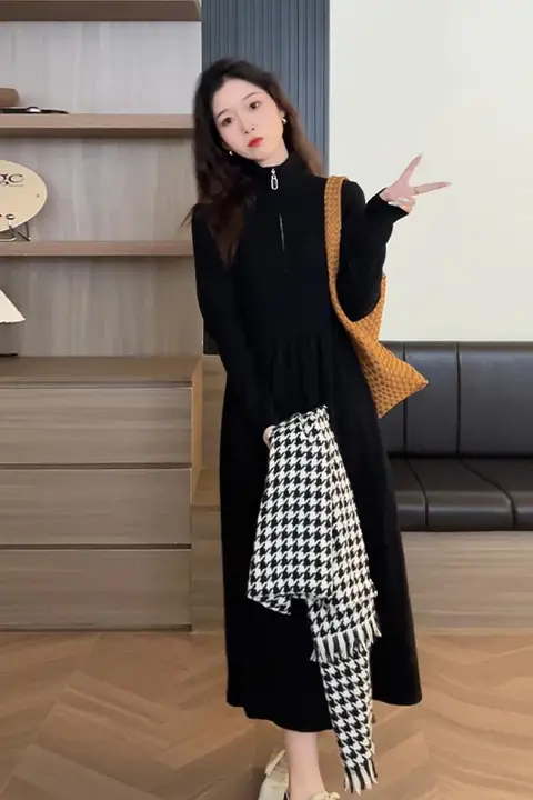 春のコーディネートに最適！極上の柔らかさのニットワンピース【ロングスカート・春用】（セットアップ対応）