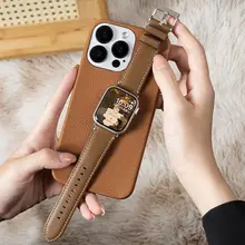 Apple Watch バンド ユニセックス シープスキン ステッチ 高級感 スマートウォッチ スポーツ おしゃれ Series 11 10 9 8 SE 対応