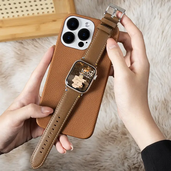 Apple Watch バンド ユニセックス シープスキン ステッチ 高級感 スマートウォッチ スポーツ おしゃれ Series 11 10 9 8 SE 対応