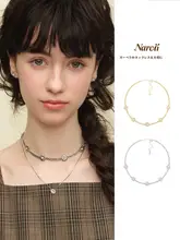 アフリカンデイジーのネックレス【オリジナルデザイン・軽やかなロングネックレス・ギフトに最適】