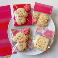 クッキーデコ クッキー台紙 菓子敷き紙 ピンク 花柄 バレンタイン 母の日 ギフト お菓子デコレーション