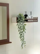 リアルな造花の壁掛けバスケット【高級感のあるフェイクグリーン・リビング用】