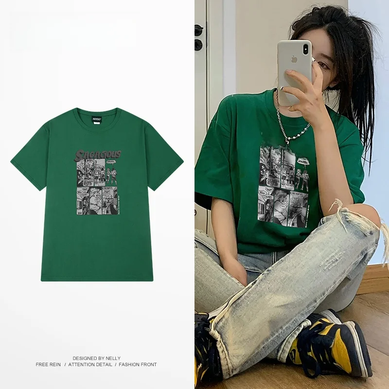 アメリカンヴィンテージ風 漫画プリントTシャツ：青春流行スタイルの実用性と価格戦略