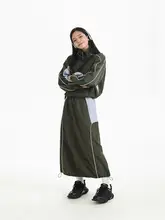 セットアップ レディース スタンドカラー ワークジャケット スカート アメカジ ヴィンテージ 甘辛MIX 春 「DESSUU」