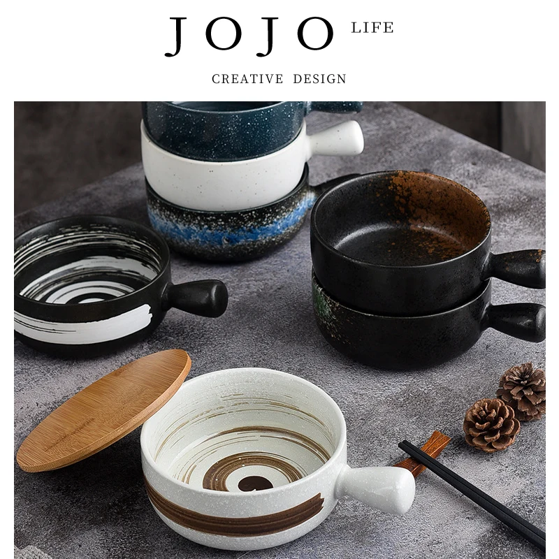 持ち手付き陶器ボウル JOJO'S LIFE PD：簡約スタイルの炊き込みご飯・即席麺用食器の実用性と選定基準