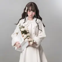胡桃木JK初雪オリジナルウールコート【清楚系・アカデミックスタイル・ロリータ秋冬】