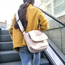 キャンバスショルダーバッグ【ユニセックス・カジュアル・シンプル・ハンドバッグ】