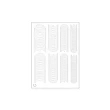全サイズ対応 二重層デザインのフランス風ネイルシール【薄型・位置決め補助】