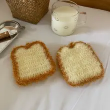 食器洗い用ふきん かわいい トースト 手フック 鍋を傷めない 両面 お手入れスポンジ 大型 厚手
