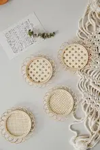 Coaster 家庭用 手作り竹編み 複雑なデザイン