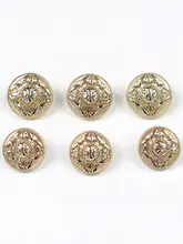 レトロ風 薄型金属ボタン【丸型・布製・アウターや衣類に最適】