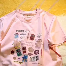 可愛い学生向け男女兼用Tシャツ【短袖・ユニークなデザイン】