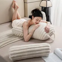 極上の柔らかさ！薯条绒製 ベッドサイドクッション【読書やスマホに最適・洗える・腰サポート】