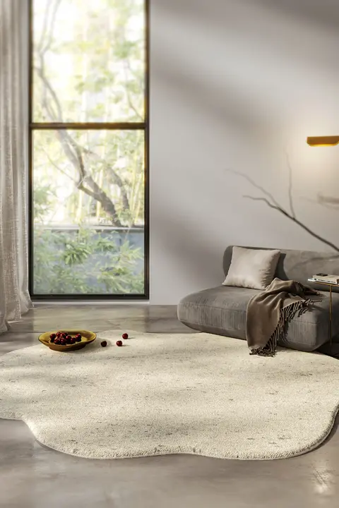 リビング用不規則デザインのシンプルカーペット【ベッドサイド・ソファ・椅子用・バルコニー用】