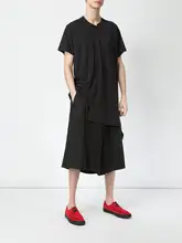 ユニークなデザイン！アシンメトリーカラーTシャツ【個性的な不規則な切り替え】