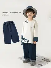 子供用デニムパンツ【フィット・ストレート・サンドウォッシュ仕上げ】