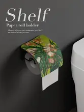 ゴッホ風油絵デザイン トイレットペーパーホルダー【穴あけ不要・壁掛け式・アメリカンスタイル】