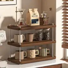 アンティーク風デスクトップカップスタンド【コーナー型・カフェ用・収納】