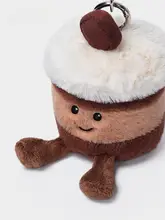 チョコレートケーキキーリング【ふわふわのぬいぐるみ・カップル向け】【誕生日ギフト】