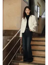 高腰フレアデニムパンツ【極上の柔らかさ・ヴィンテージスタイル・スリム効果】（セットアップ対応）