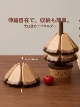 天然木製 コーヒーコースター クリスマスツリー型【誕生日プレゼント・インテリア装飾用】