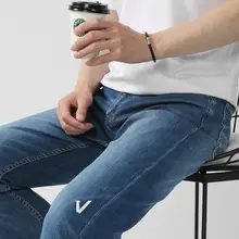 高級 メンズストレートデニムパンツ【薄手・ストレッチ・快適な着心地・カジュアル】
