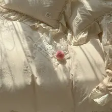 チェック柄デザインの純綿ベッドリネン【洗える四点セット・宿舎用】（セットアップ対応）