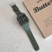 Apple Watch用 バンド ケース一体型 シリコン ワークテイスト SE Series 9 Series 8 対応