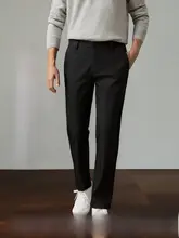 加绒加厚男性用カジュアルパンツ【ビジネス秋冬・保温・スリムストレート】