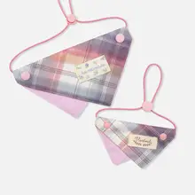 マカロン風ペット用三角バンダナ【小型犬・猫用・おしゃれデザイン】（セットアップ対応）