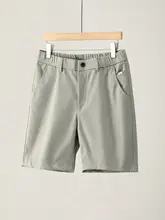 ハーフパンツ メンズ 立体カット 無地 ストレート 通気性 カジュアル 通勤 オフィスカジュアル きれいめ 夏 「LUUD」