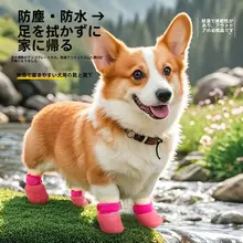 防滑防水犬用ソックス【柔らかいソール・耐磨耗・コーギー・柴犬・ビションフリーゼ向け・通気性あり】