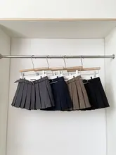 刺繍入り高腰プリーツスカート【女性用・甘め・防透視】（セットアップ対応）