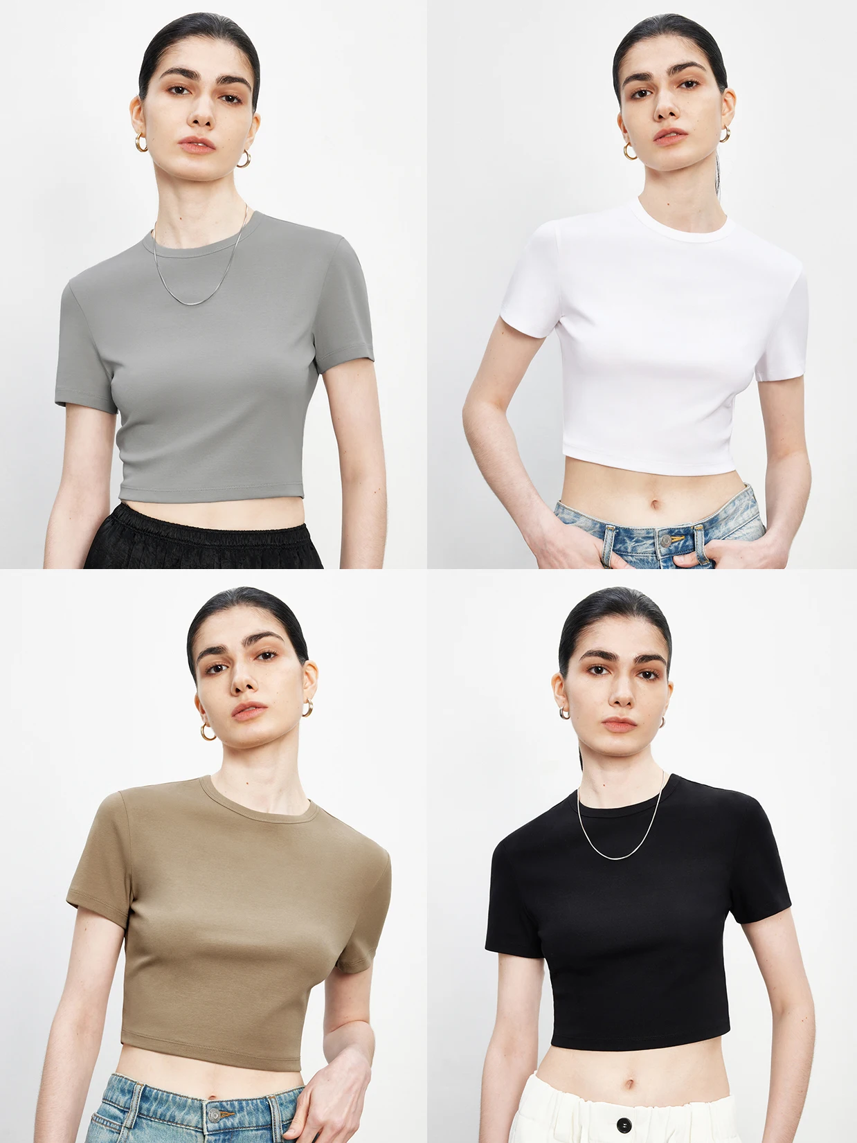 高腰デザインの麦穗刺繍入りタッセルTシャツ【極上の柔らかさ・着やすい・ファッショナブル】