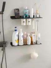 浴室用 磁気吸着式収納ラック【洗面台用・穴あけ不要】