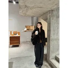 極上の柔らかさのウールワイドパンツ【厚手・ピタッとフィット・秋冬用】（セットアップ対応）