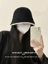 秋冬用 フィッシャーマンハット【韓国風・ニット・デザイン】