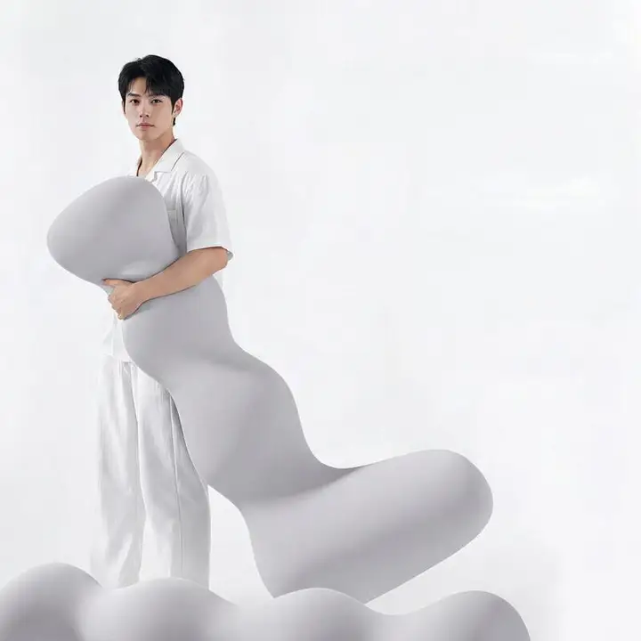 海馬デザインの抱き枕【サイドスリープ用・長方形・アイスシルク・洗濯可能】