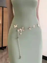 Muses Earth 蝶モチーフのウエストチェーン【ゴールド・春のロマンティックアクセサリー・ドレスに最適】