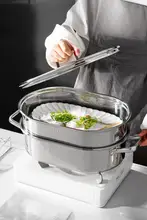 onlycook 304ステンレス製2段蒸し器【楕円形・長方形・電磁調理器対応】