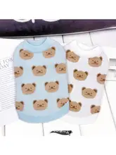 印刷されたパンダ柄犬服【秋冬用・厚手のセーター・保温・小型犬用】