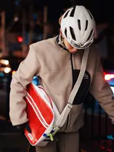 リサイクル素材使用の斜め掛けバッグ【通勤・自転車用・手提げも可能】