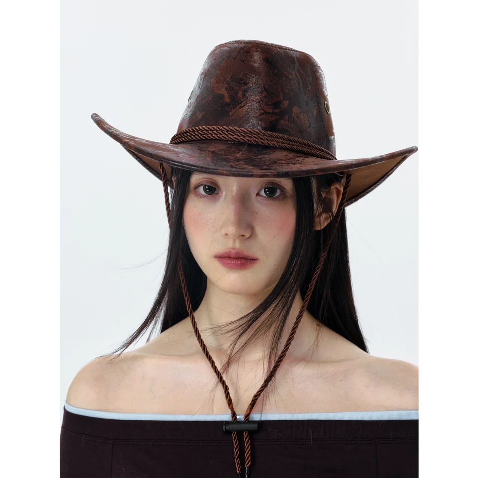 ヴィンテージ風 デニム ジャズハット【中つば・春秋冬用・女性用】