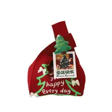 クリスマス かわいいニットバッグ ウールトートバッグ