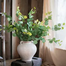北欧風 秋色グリーンユーカリの造花【リビング・テーブル飾り用】