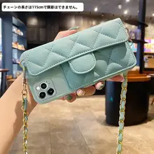 iPhone対応 スマホケース【ショルダーバッグ型・カードポケット・防落下・シリコン製】