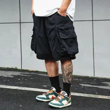 メンズ夏用ワークショートパンツ【大きなポケット・ジッパー付き・フィット・アウトドア向け・五分丈】