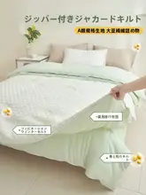 大豆繊維製 2in1ジッパー付きベビー母寝具用掛け布団【春秋冬用・厚手・保温・四季対応】