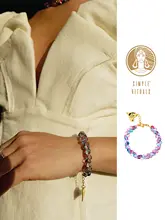 Simple Rituals プリズムビーズ編み込みブレスレット【イタリアデザイン・女性用】