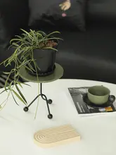 アイアン製卓上収納ラック【グリーン植物ディスプレイ・シンプルデザイン・コーヒーコーナー用】